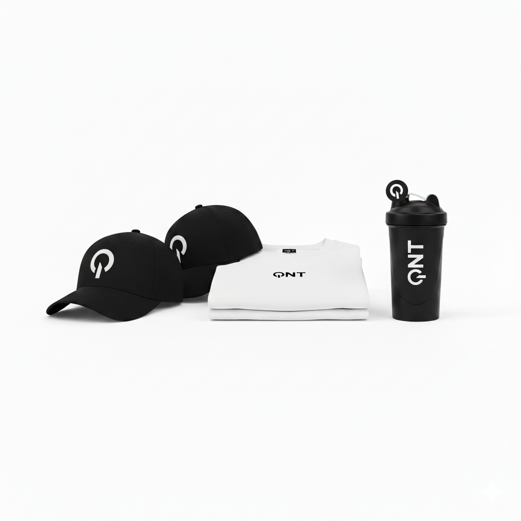 Pack Oficial QNT: Jockey + Polera QNT + Shaker 600 ml