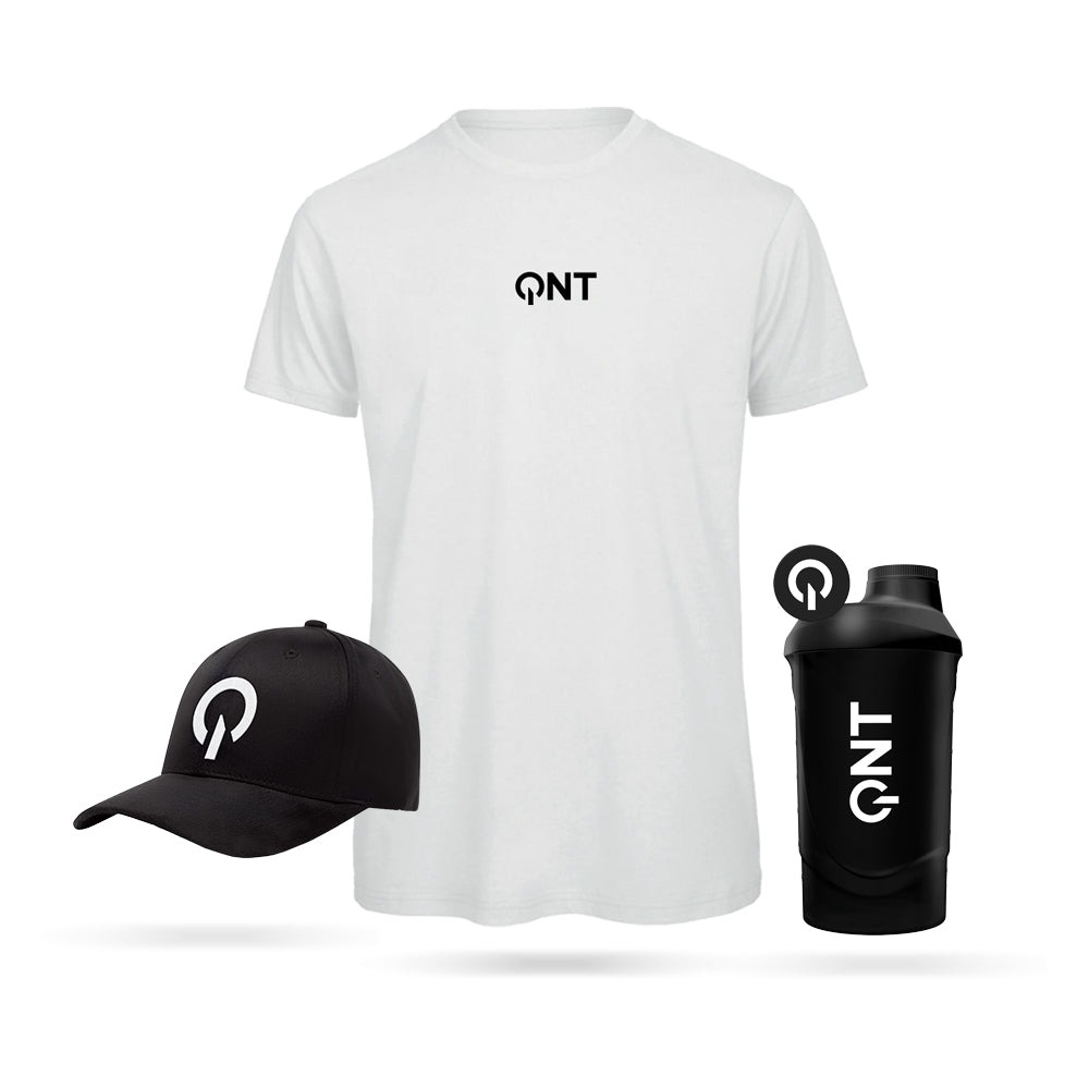 Pack Oficial QNT: Jockey + Polera QNT + Shaker 600 ml