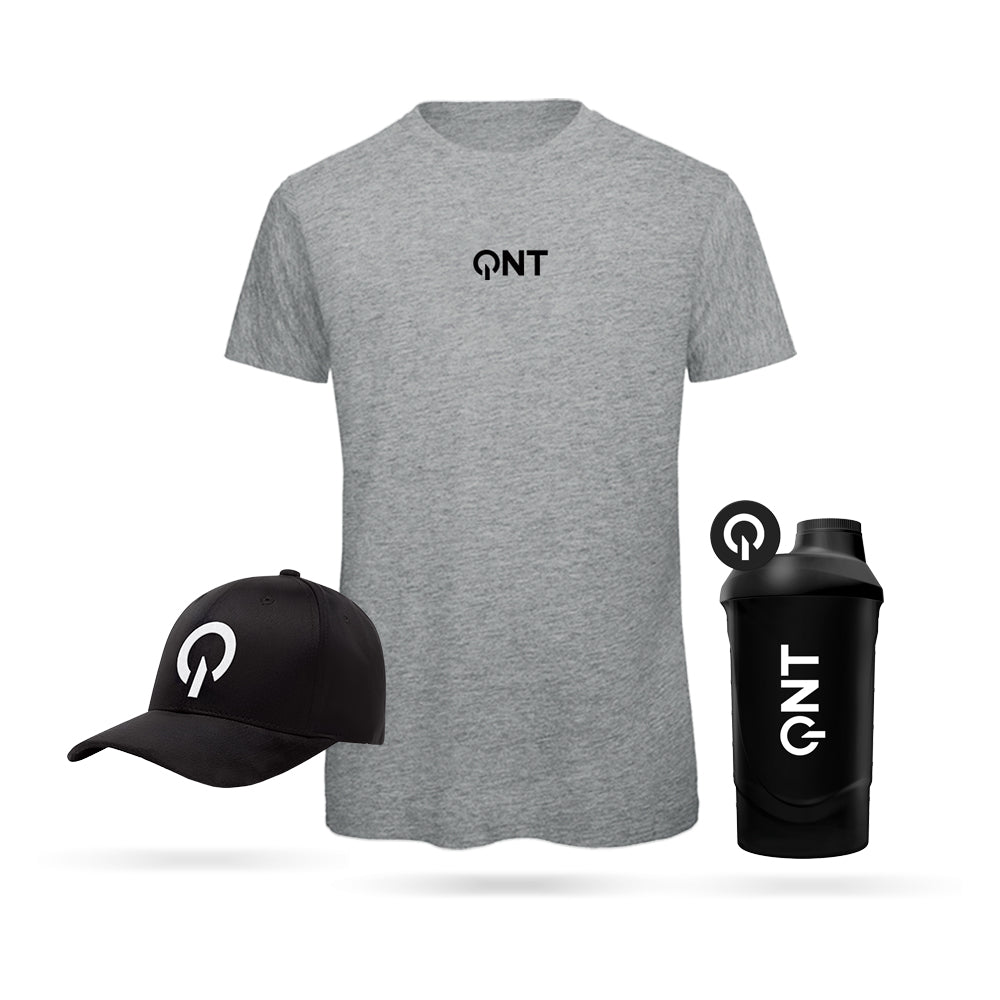 Pack Oficial QNT: Jockey + Polera QNT + Shaker 600 ml