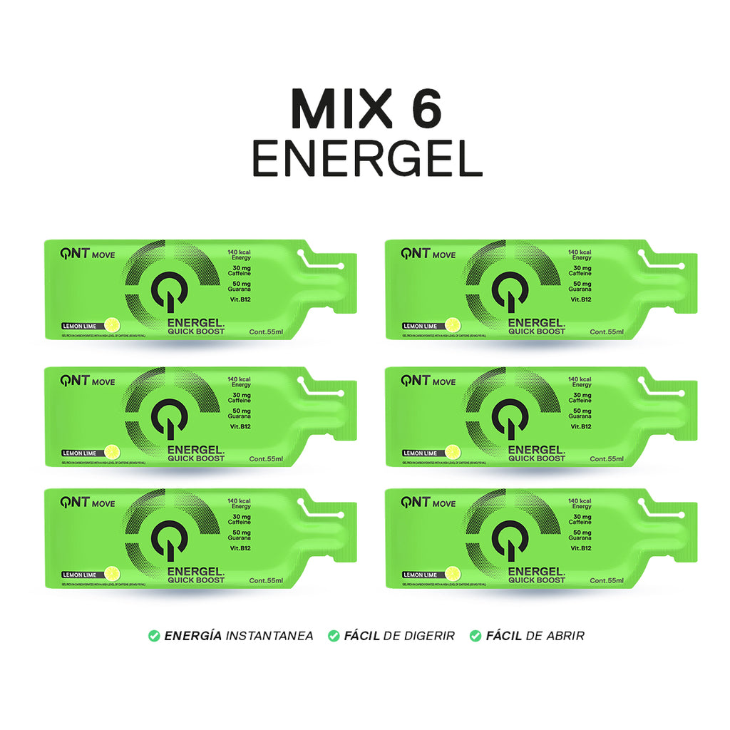 Mix 6 Geles Energéticos Energel de 55 ml.