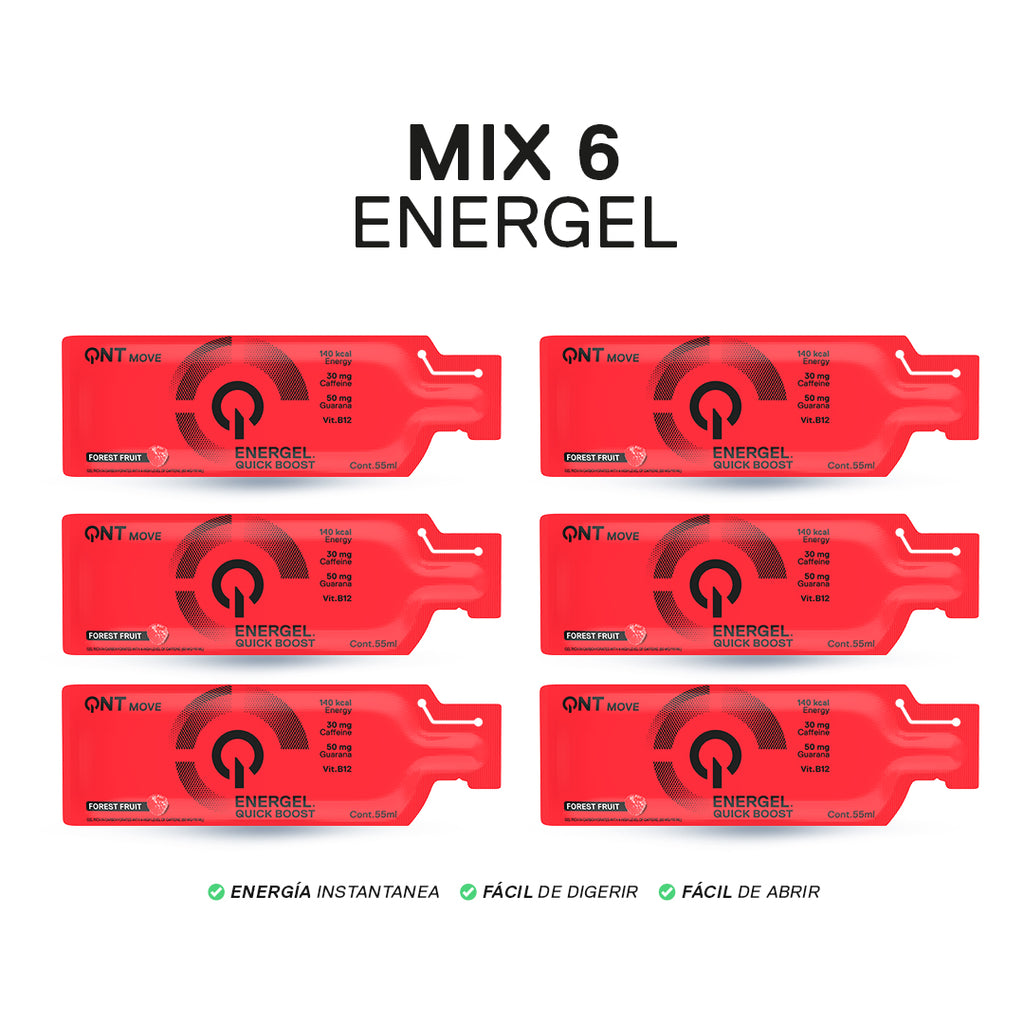 Mix 6 Geles Energéticos Energel de 55 ml.