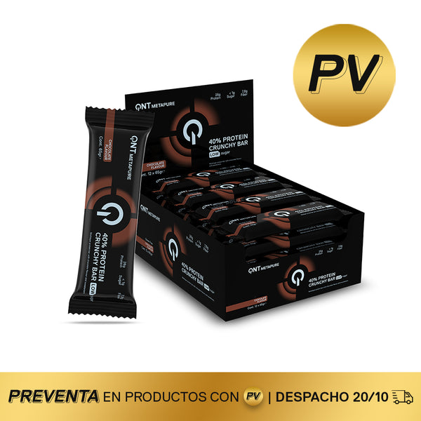 Caja de 12 Barras de Proteína Metapure Crunchy Bar 12x65 grs (PREVENTA)