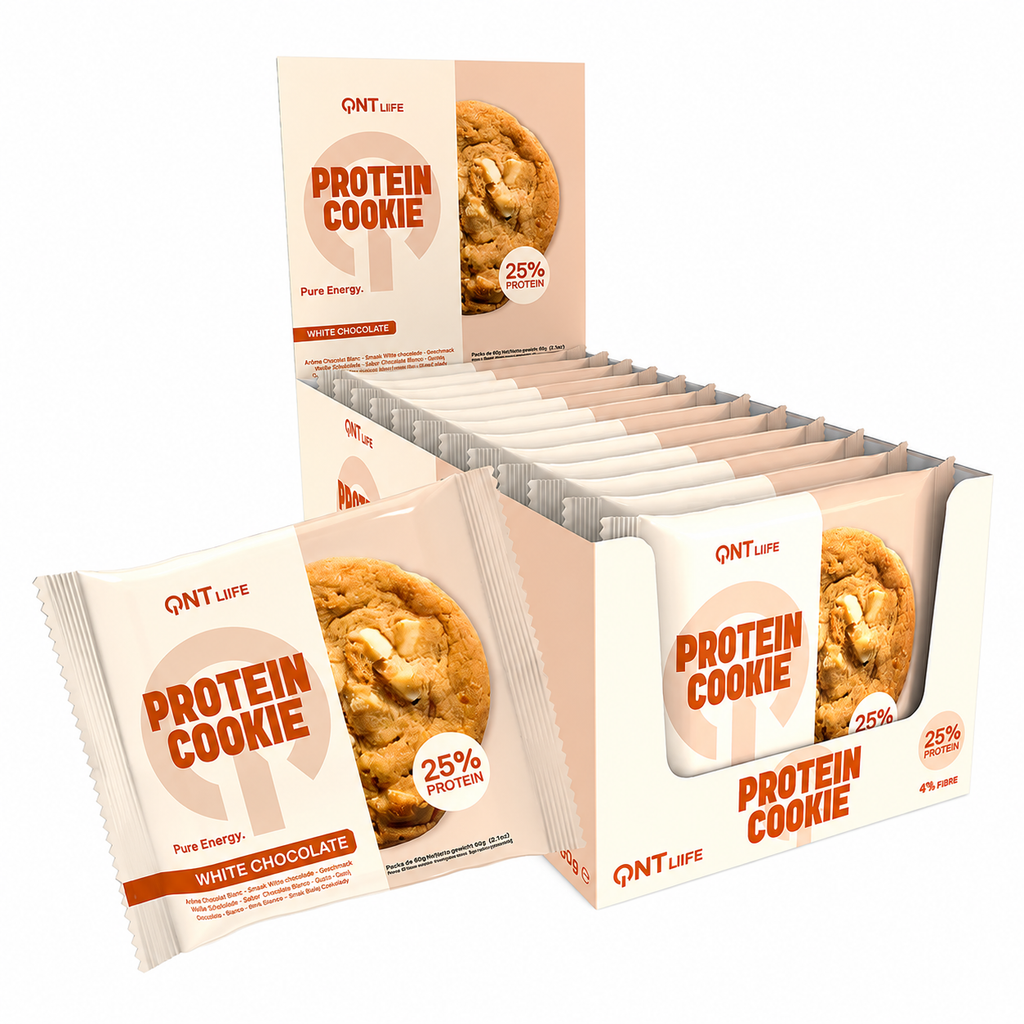 *NUEVO* Caja de 12 Galletas de Proteína Chocolate Blanco 12x60 Grs | 15 gr. proteína