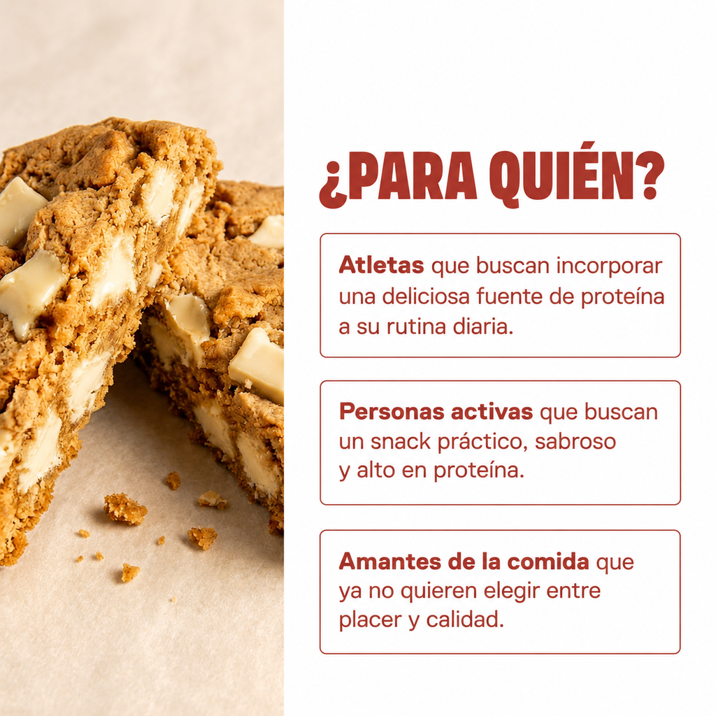 *NUEVO* Caja de 12 Galletas de Proteína Chocolate Blanco 12x60 Grs | 15 gr. proteína