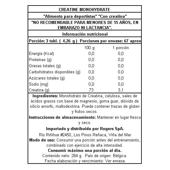 Creatina Monohydrate - 200 Comprimidos - Oferta Secreta
