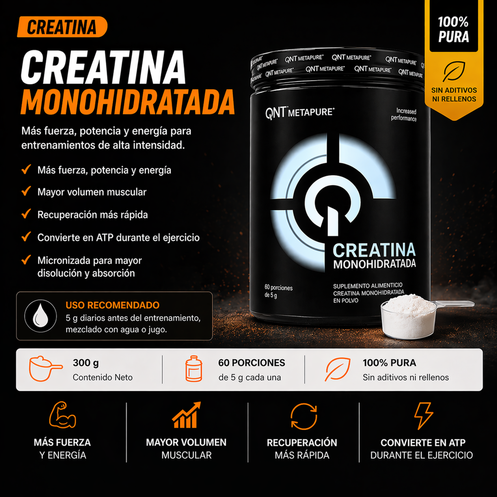 Creatina Monohidratada en Polvo 300 gr / 800 gr