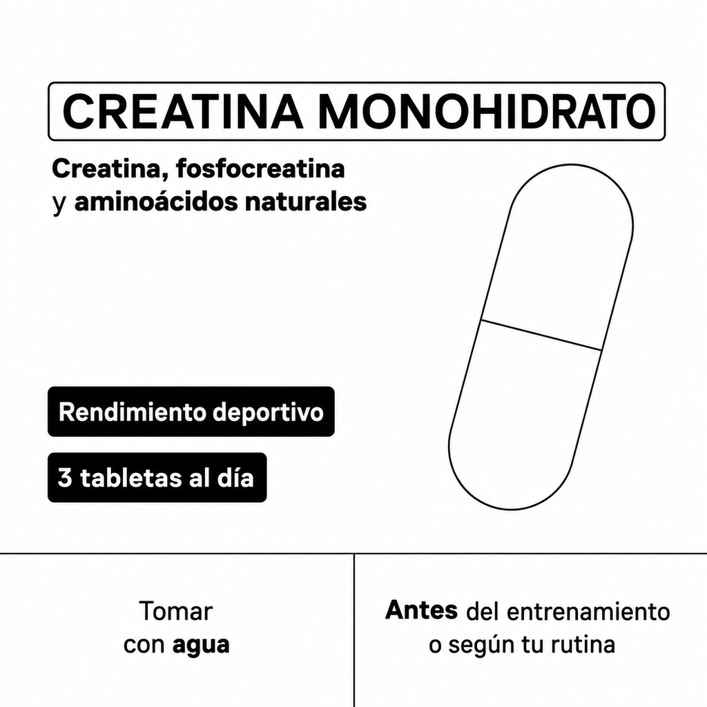 Creatina Monohidratada - 200 Comprimidos