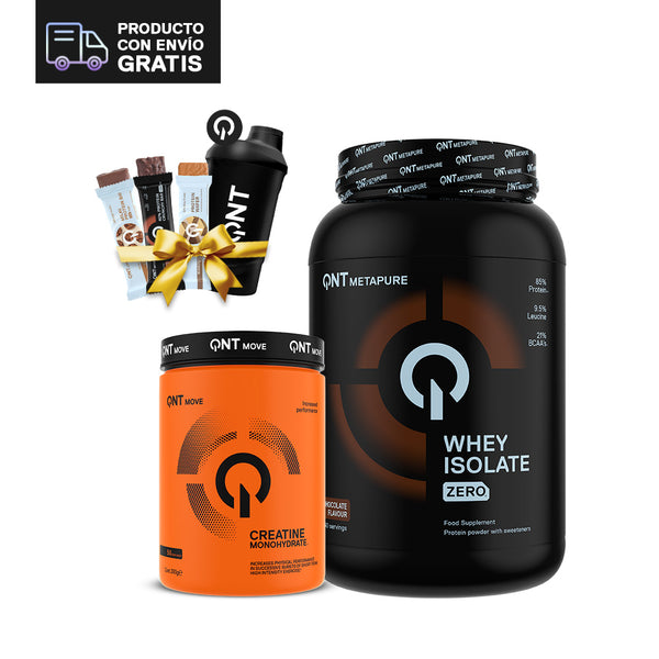 Pack Proteína Metapure 908 Grs + Creatina 300 Grs (Regalo 3 barritas y shaker 600ml) + ENVÍO GRATIS