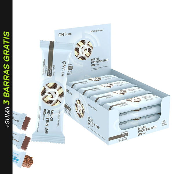 Caja de 12 Barras de Proteína Milkii Protein Bar 12x60 grs