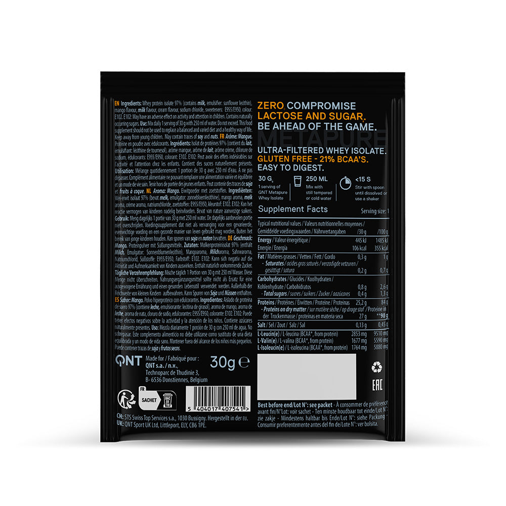 Sobre Proteína Metapure Iso Zero Carbohidratos (servicio individual) | 1 x 30 gr