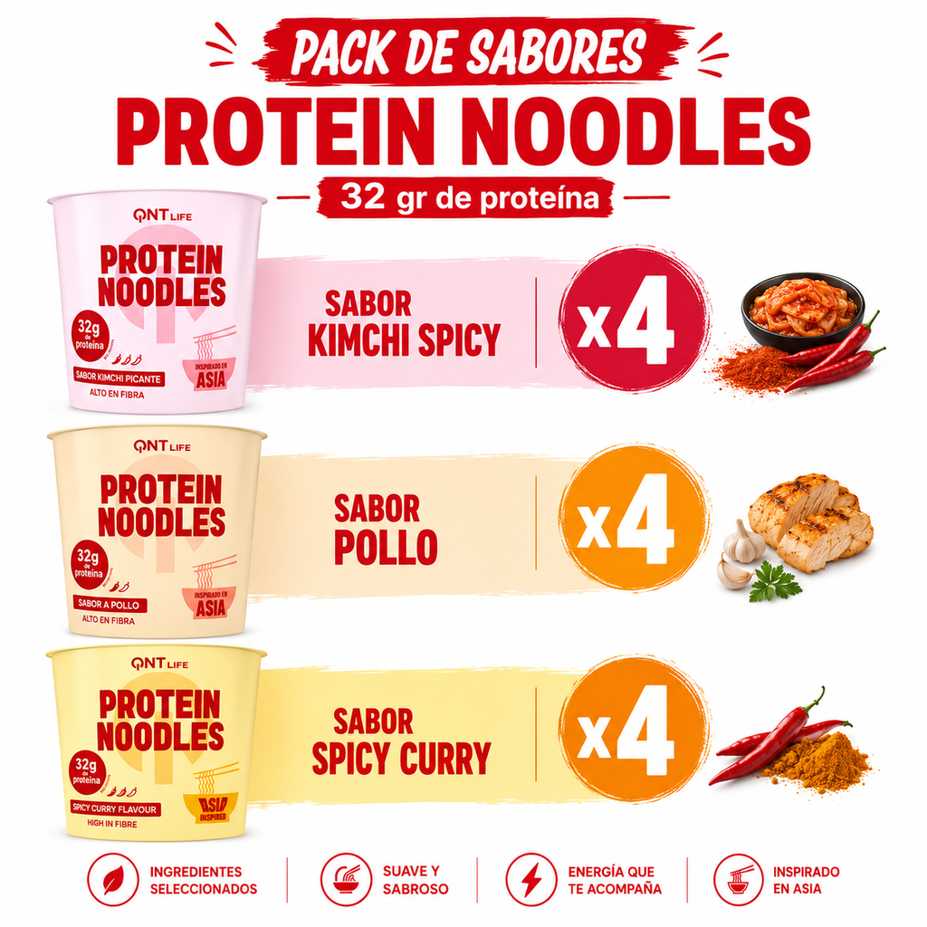 *NUEVO* Protein Noodles QNT | Fideos Proteicos 12 x 62 g