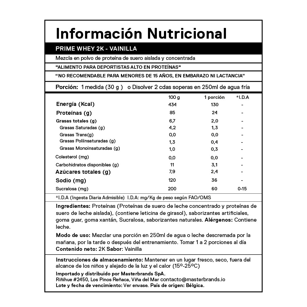 Pack Proteína Prime Whey 2k + Creatina 300 gr + Shaker (2 meses)