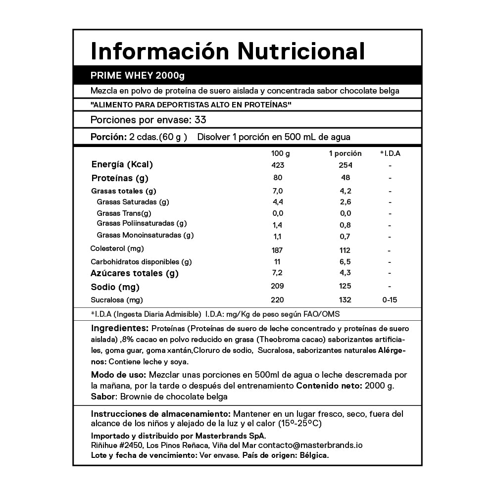Pack 2 x Proteína Prime Whey 2 Kgs