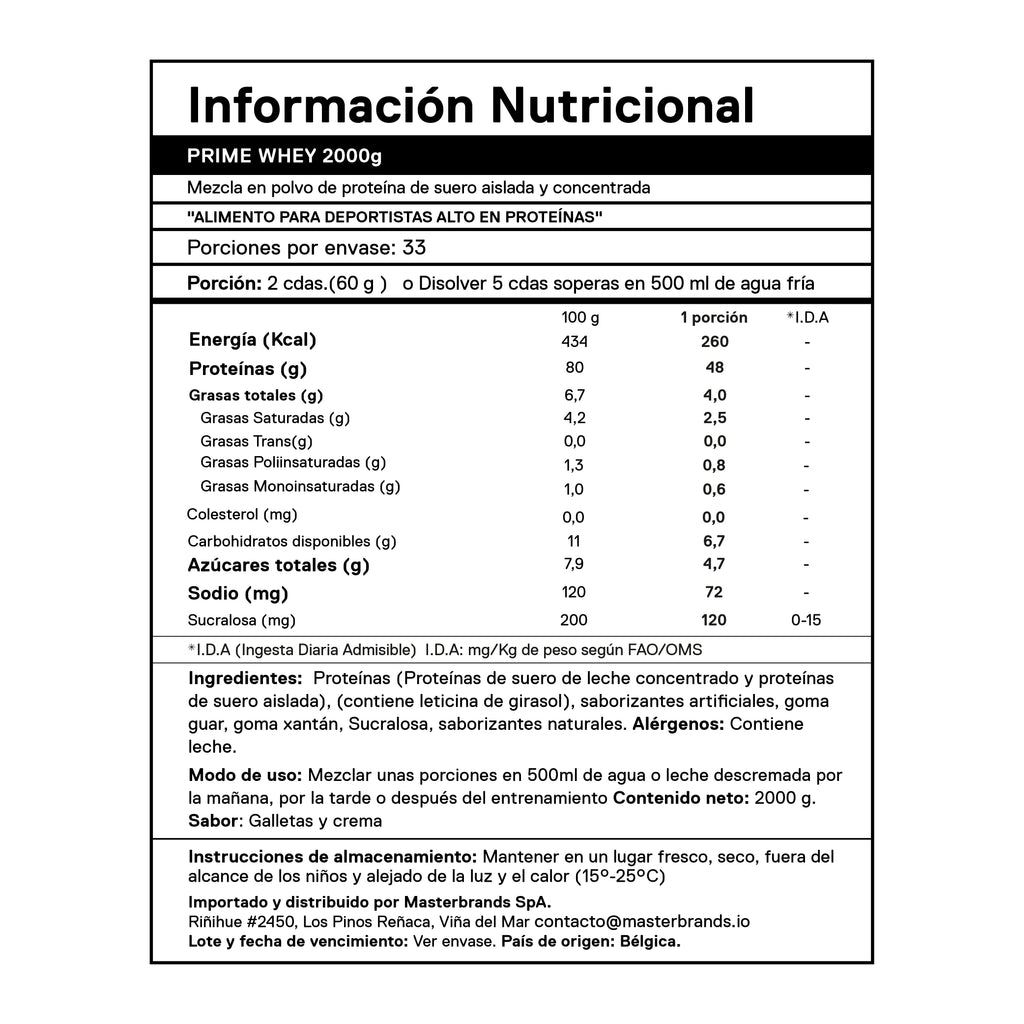 Pack 2 x Proteína Prime Whey 2 Kgs
