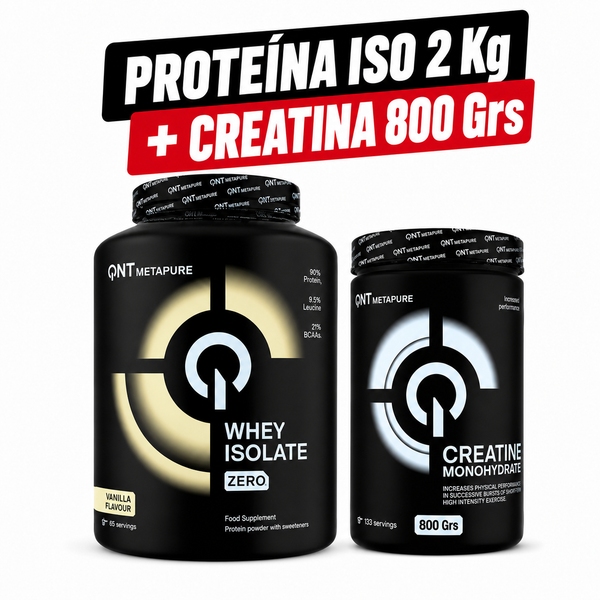 Pack Proteína Metapure Isolate Zero 2 Kg + Creatina 800 Grs + ENVÍO GRATIS