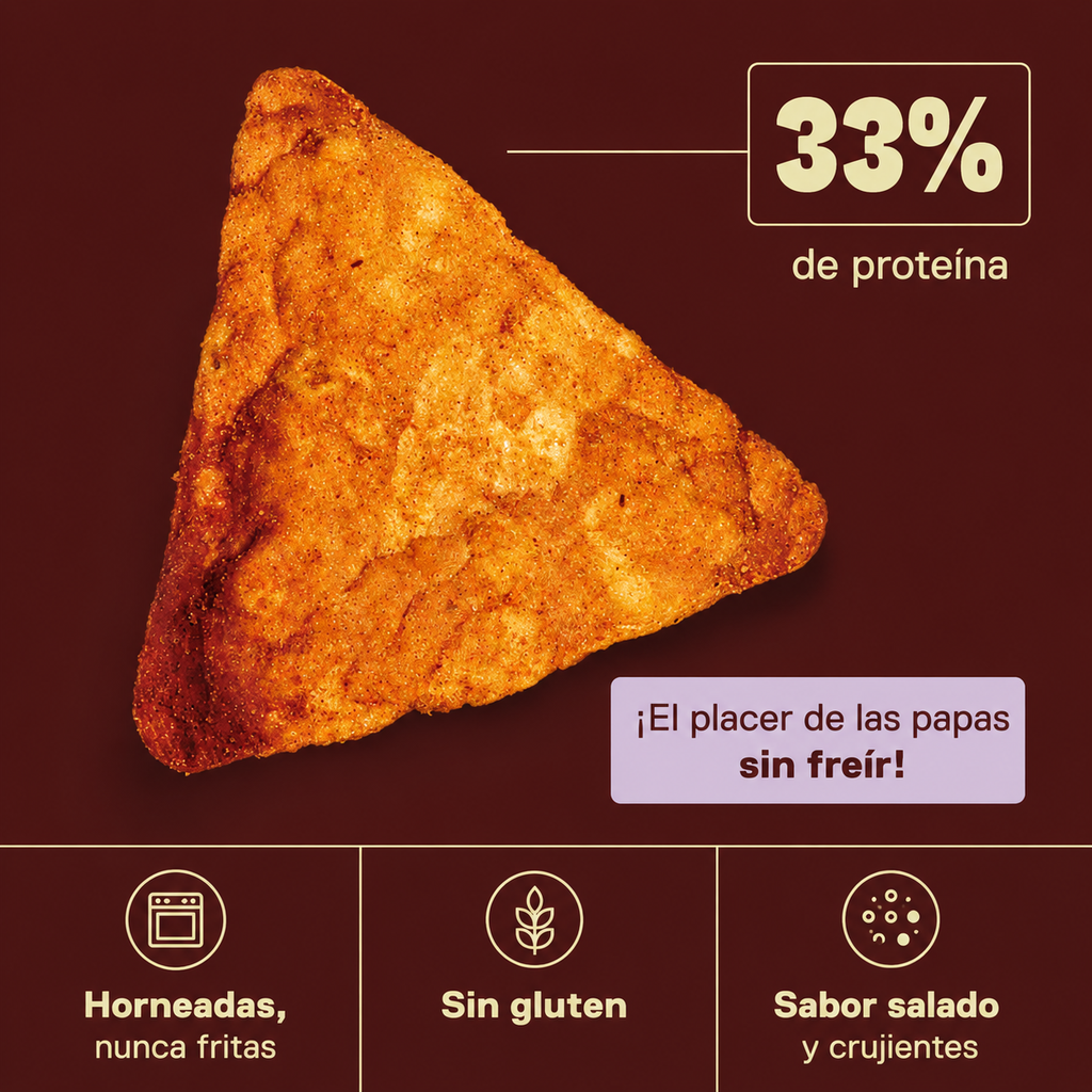 Protein Chips  12 x 50 gr. | Snack salado con 16,5 gr de proteína