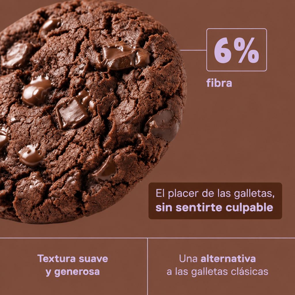 Caja de 12 Galletas de Proteína Chocolate Chips 12x60 Grs | 15 gr. proteína