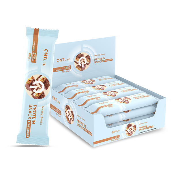 *NUEVA* Caja de 12 Barras de Proteína Peanut Caramel 12x60 grs