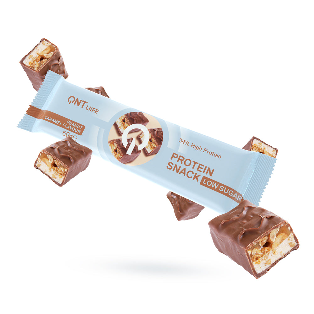 *NUEVA* Caja de 12 Barras de Proteína Peanut Caramel 12x60 grs