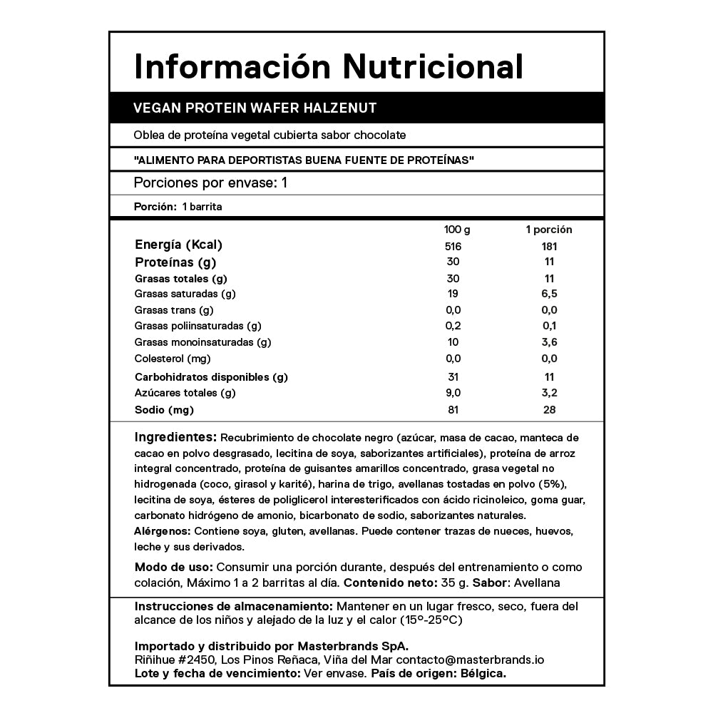 Mix Vegan Protein / 12 Barras de Proteína Vegan Hazelnut + Proteína Vegana 500 gr.