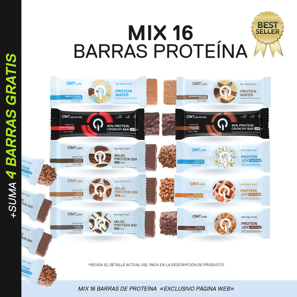 Mix 16 Barras de Proteína Surtidas - «exclusivo página web»