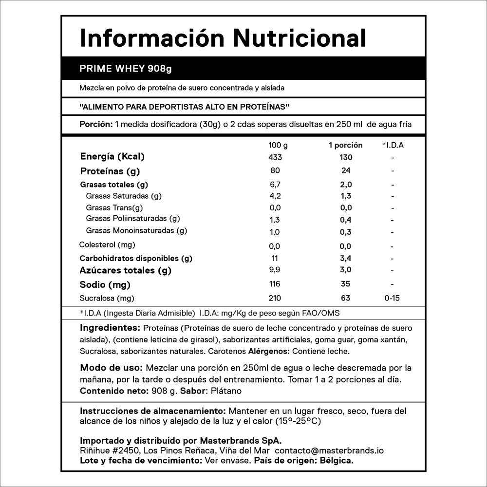Proteína Metapure Prime Whey 908 Grs