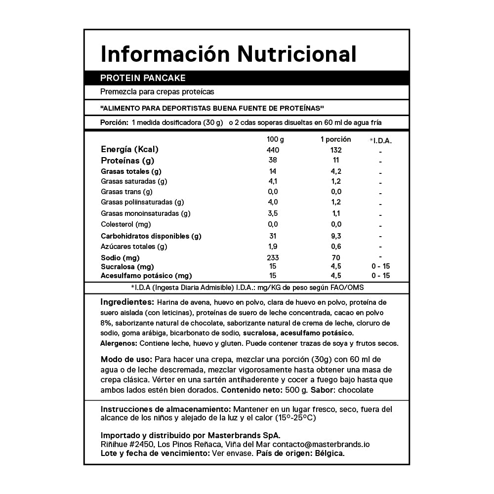 Mezcla de proteína para pancake y waffles | 500 gr.