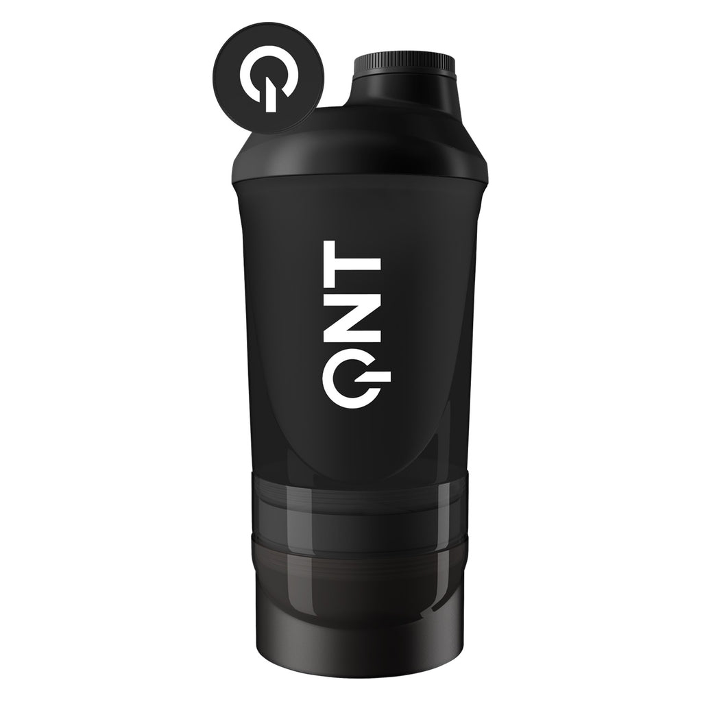 Shaker QNT Black 600 Ml + 360 Ml