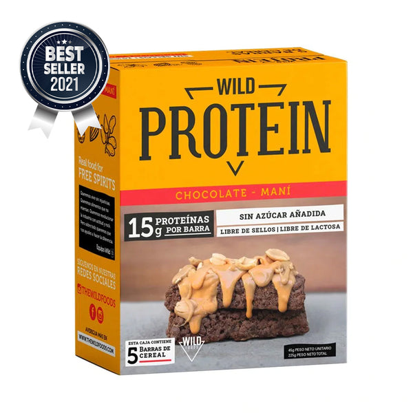 Caja de 5 Barras de Proteína Wild Protein 5x45 grs