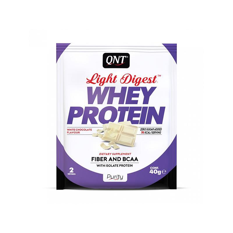 proteina whey light digest chocolate blanco 10x40g
